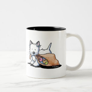 Taza Bicolor Halloween Westie Dog Cat