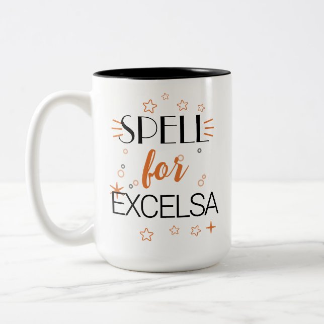 Taza Bicolor Halloween Witch Coffee Spell Excelsa Dark Roast (Izquierda)