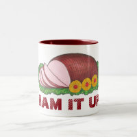 HAM IT UP Funny Navidades Novedad Food Holiday Mug