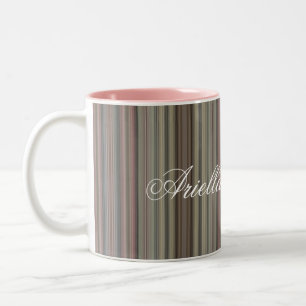 Taza Bicolor HAMbyWG - Café Mug - franjas malvas