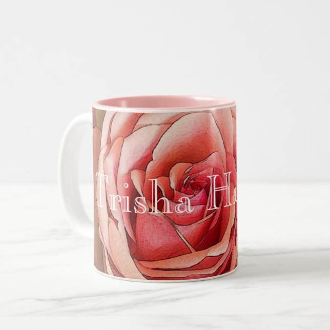 Taza Bicolor HAMbyWG - Café Mug - Rosa (Anverso izquierdo)