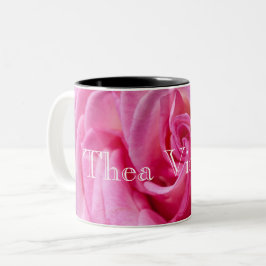 Taza Bicolor HAMbyWG - Café Mug - Rosa rosada con nombre