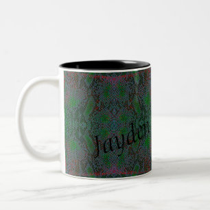 Taza Bicolor HAMbyWG - Mug personalizable - Serpiente - Verde/R
