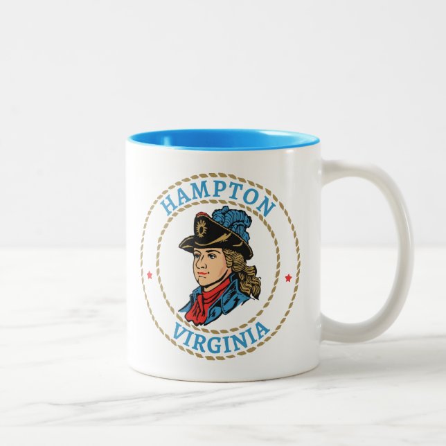 Taza Bicolor Hampton Virginia Colonial (Derecha)