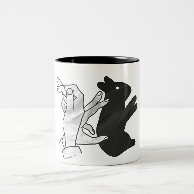 Taza Bicolor Hand Silhouette Rabbit (Centro)