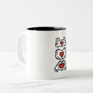 Taza Bicolor Hands of heart