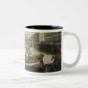Taza Bicolor Hannover ajusta, grabado por el árbol descopado d
