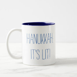 Taza Bicolor Hanukkah es la luz