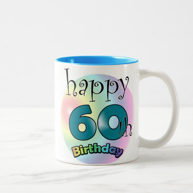 Taza Bicolor Happy 60th Birthday (Derecha)