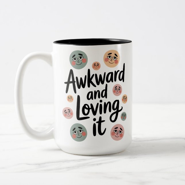 Taza Bicolor Happy Awkwardness (Izquierda)