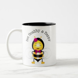 Taza Bicolor Happy Bee Mug (Izquierda y Derecha)