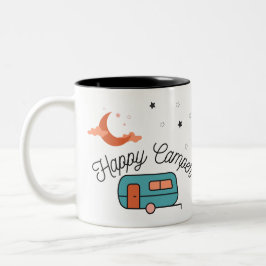 Taza Bicolor Happy Camper Coffee Mug