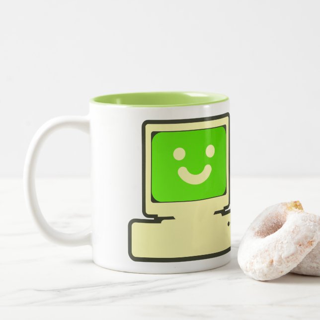 Taza Bicolor happy computer mug (Con donut)