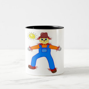 TAZA BICOLOR "HAPPY HALLOWEEN" SCARECROW