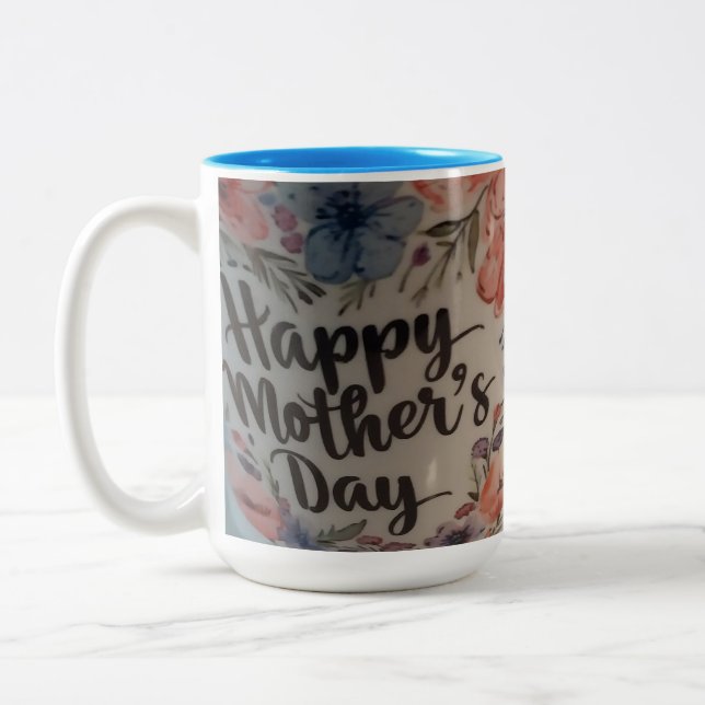 Taza Bicolor Happy Mothers day mug (Izquierda)
