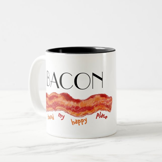 Taza Bicolor Happy Place Bacon (Anverso izquierdo)