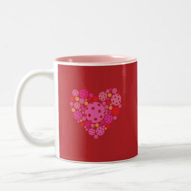 Taza Bicolor Happy Valentine's Day Pickleball Style (Izquierda)