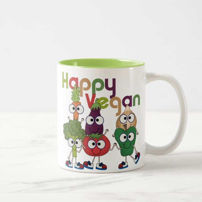 Taza Bicolor Happy Vegan (Derecha)
