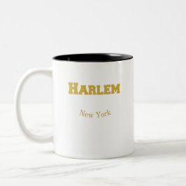 Taza Bicolor Harlem New York Gold Mug