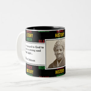 Taza Bicolor HARRIET TUBMAN Cita del mes de la historia negra