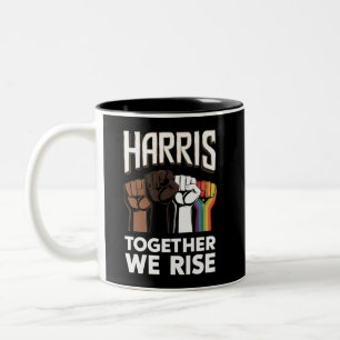Taza Bicolor Harris 2024 Elección LGBT Kamala Harris 2024