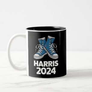 Taza Bicolor HARRIS 2024 Vota Presidente Kamala Zapato de Campa