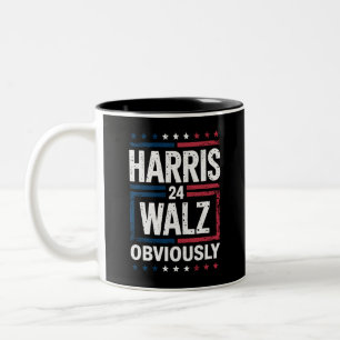 Taza Bicolor Harris Walz obviamente Harris Waltz Elecciones 202