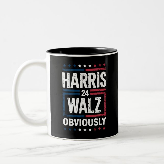 Taza Bicolor Harris Walz obviamente Harris Waltz Elecciones 202 (Izquierda)