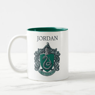 Taza Bicolor Harry Potter | Escudo de Slytherin | Añade tu nomb