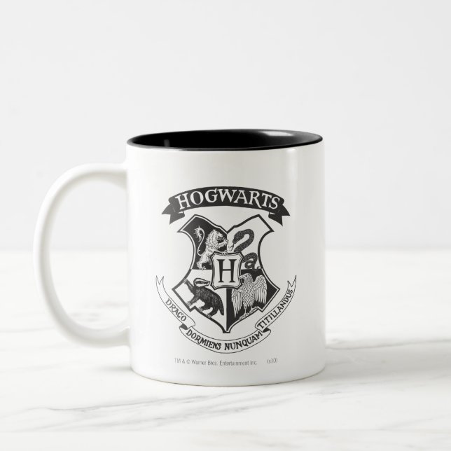 Taza Bicolor Harry Potter | Escudo Retro de Hogwarts (Izquierda)