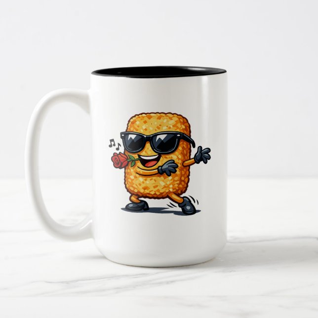 Taza Bicolor Hash Brown Bailarín (Izquierda)