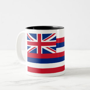 Taza Bicolor Hawái, bandera del estado del paraíso de Aloha haw
