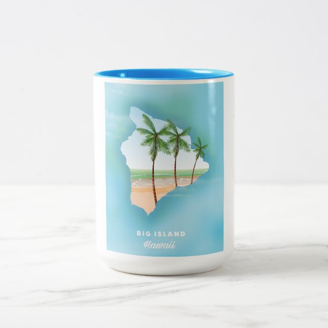 Taza Bicolor Hawái isla grande (Centro)