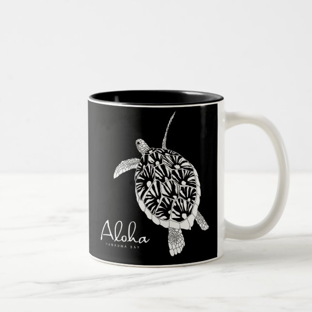 Taza Bicolor Hawaii Aloha Honu Turtle (Derecha)