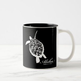 Taza Bicolor Hawaii Aloha Honu Turtle