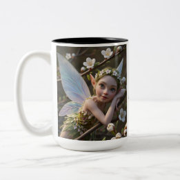 Taza Bicolor Hawthorn Flower Fairy