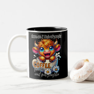 Taza Bicolor Hay 2 Tipos de Personas Personas de Café y Tristes