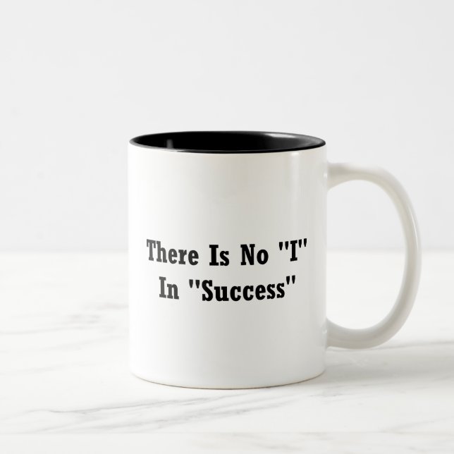 Taza Bicolor Hay ningún "yo" en "éxito " (Derecha)