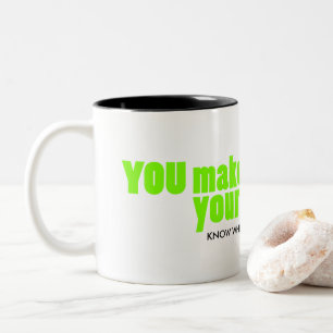 Taza Bicolor Haz tu propia suerte personalizado de chamrock ver