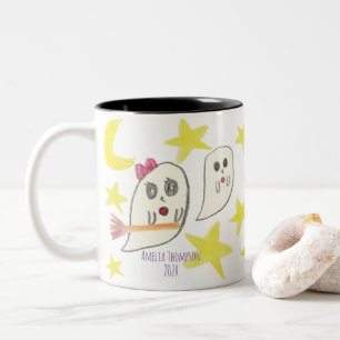 Taza Bicolor Haz un tesoro por la obra de arte de tu hijo fan