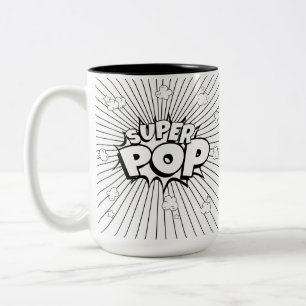 Taza Bicolor ¡Hazlo Tú Mismo! SUPER POP! Negro y Blanco Punny