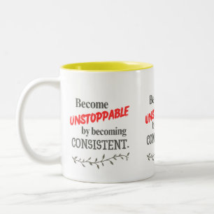 Taza Bicolor Hazte Imparable al Volverte Constante