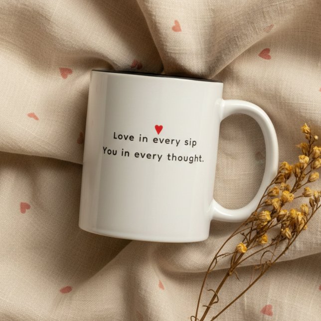 Taza Bicolor Heartfelt Quote (Subido por el creador)