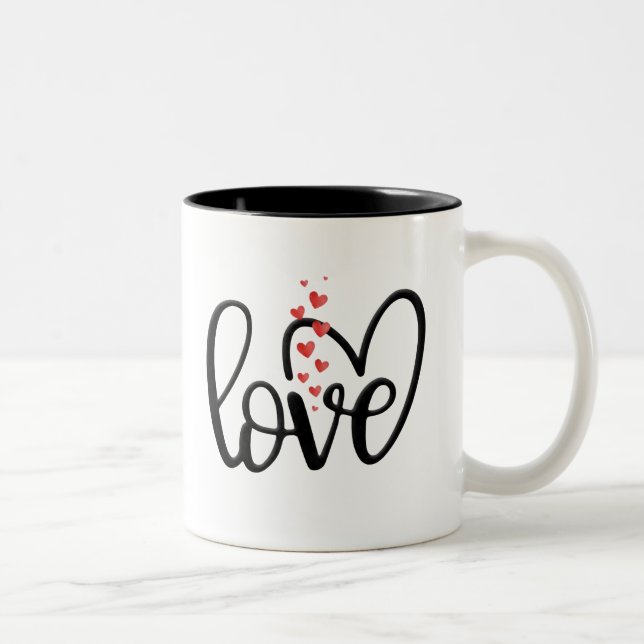 Taza Bicolor Heartfelt, romantic, and cozy. (Derecha)