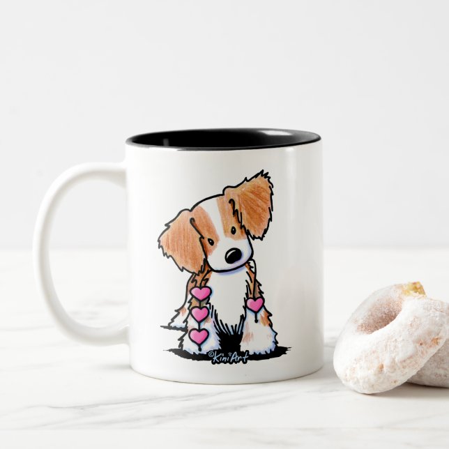 Taza Bicolor Heartlines Brittany Personalizada (Con donut)