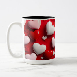 Taza Bicolor hearts mug