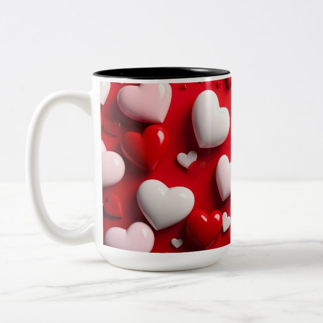 Taza Bicolor hearts mug (Izquierda)