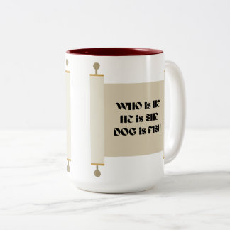 Taza Bicolor Hebrew Mug