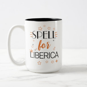Taza Bicolor Hechizo para el café de bruja Liberica de Hallowee