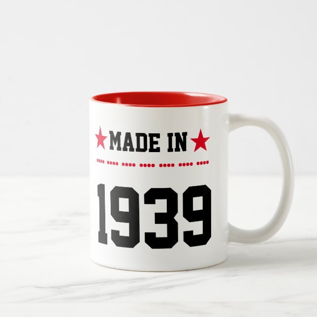 Taza Bicolor Hecho en 1939 (Derecha)